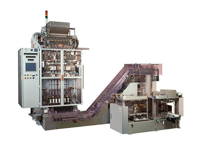 Stick packaging automatic production line (Filling packaging machine + counting/collating device + premade bagging machine)